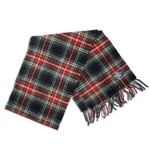 Ballantrae Lambswool Plaid Scarf Scotland Black Red Tartan Plaid Edinburgh Wool